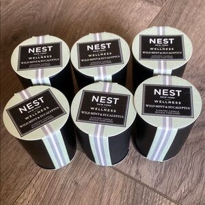 Nest New York Fragrance 6 Wellness Petite Votive Candles Wild Mint & Eucalyptus